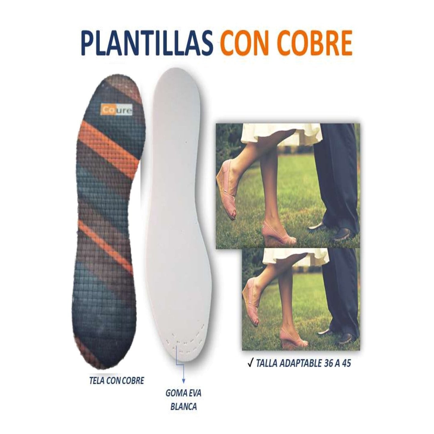 Plantillas para Calzado con COBRE. Diseño DEPORTE