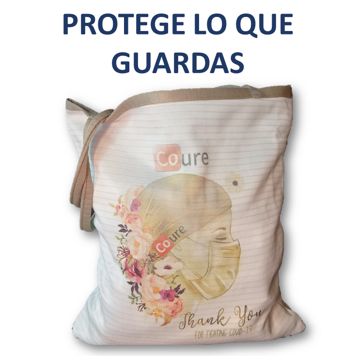 Bolsa Reutilizable con COBRE activo. Diseño SALUD2 (tela 300gr) - DCobre