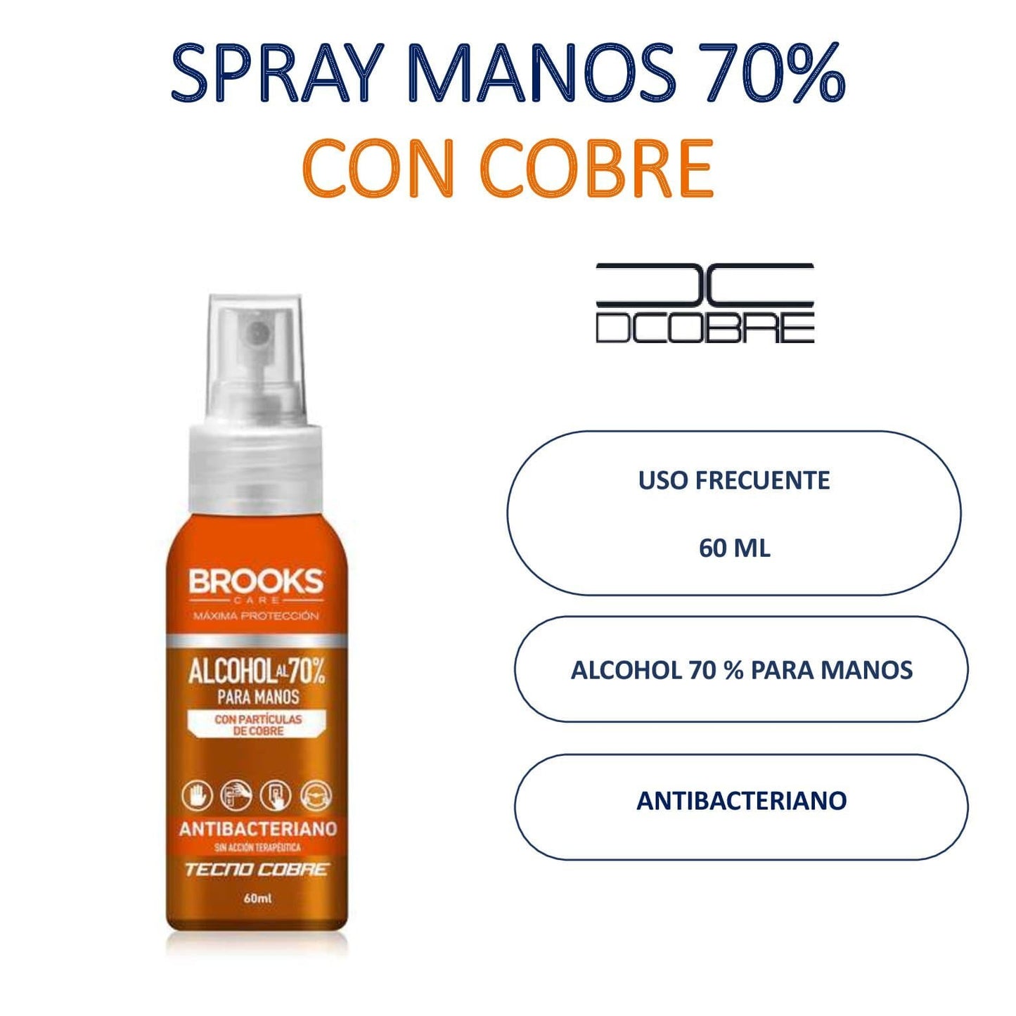 Spray para manos con cobre, LIQUIDACIÓN.