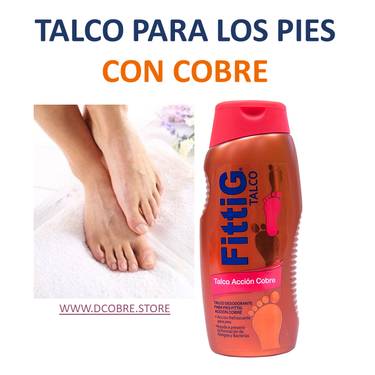 Talco desodorante para los pies con COBRE activo (200g) LIQUIDACIÓN - DCobre
