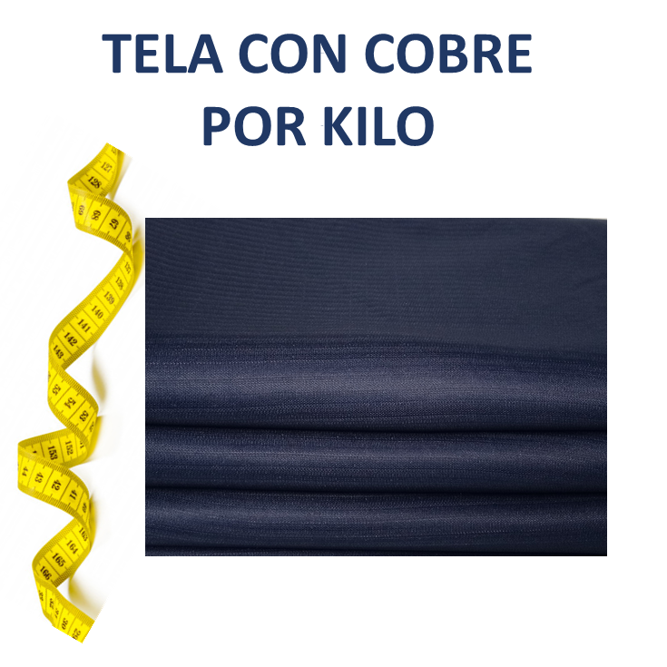 Tela con COBRE por kilo Azúl Marino - DCobre
