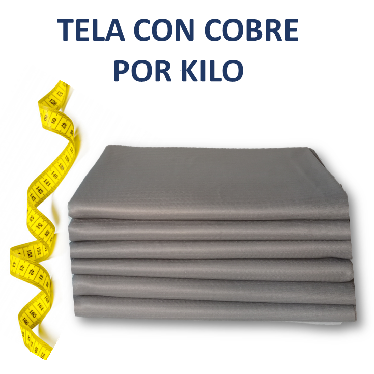 Tela con COBRE por kilo Gris Perla - DCobre