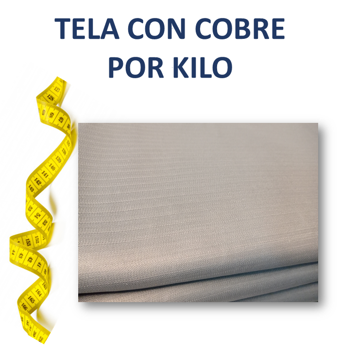 Tela con COBRE por kilo Gris Perla - DCobre