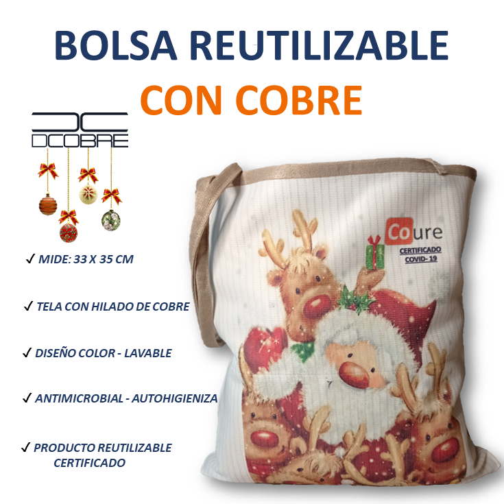 Bolsa COBRE Navidad VIEJITO Y RENOS