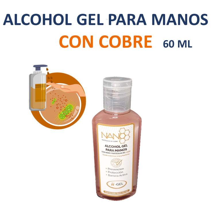 Gel Higienizante para Manos con COBRE activo (60ml) - DCobre