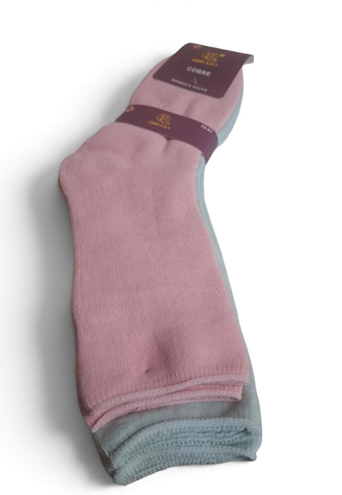 PACK 2 Calcetines Mujer  Cobre sin costura/ Diabéticos toalla interior