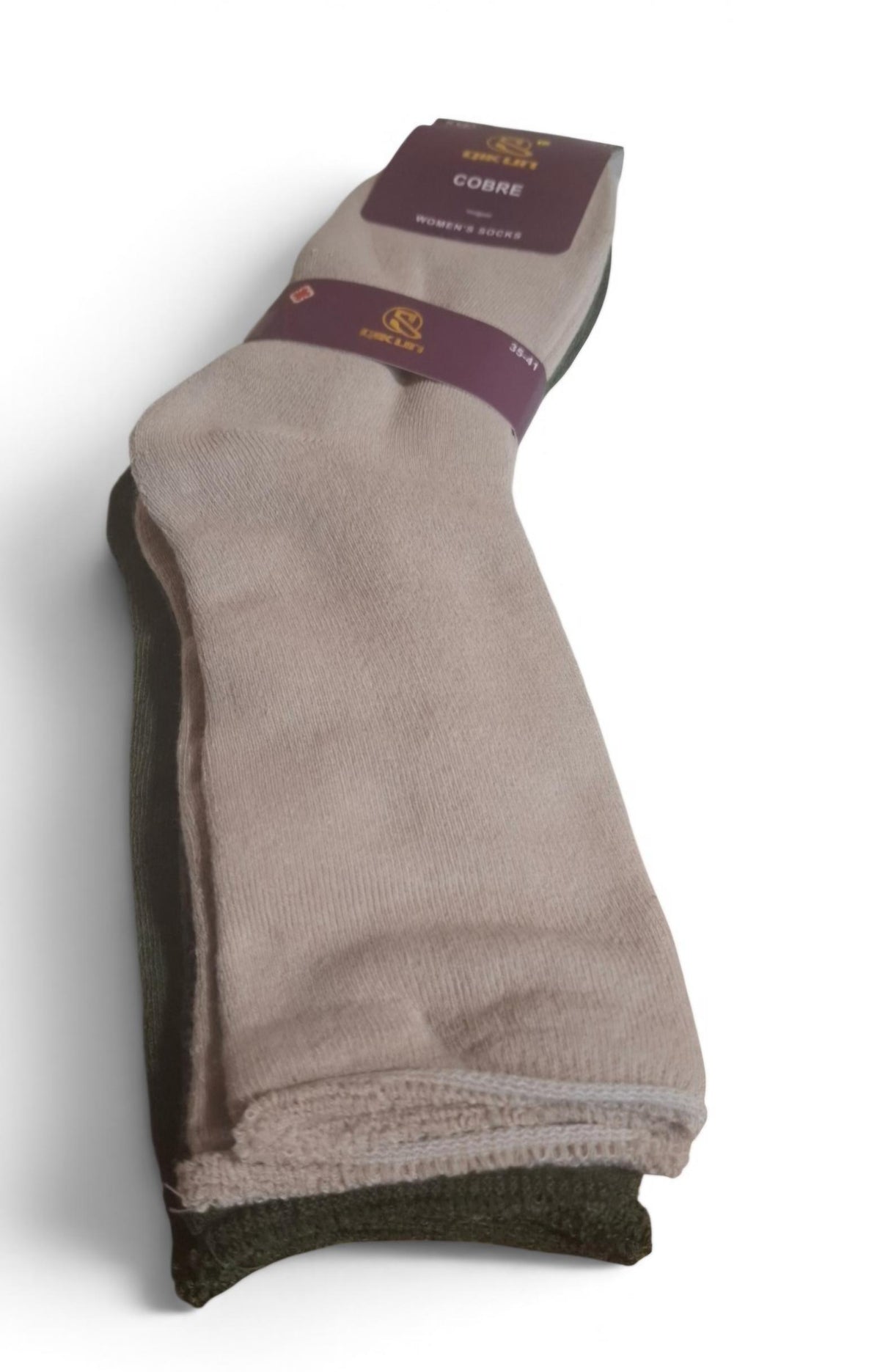 PACK 2 Calcetines Mujer  Cobre sin costura/ Diabéticos toalla interior