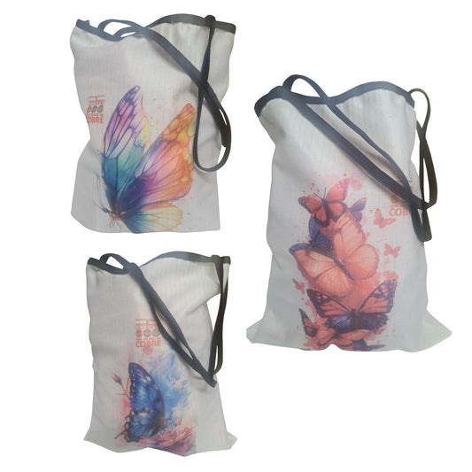 Pack 3 Bolsas MARIPOSAS COLORES  con Cobre, NUEVO.