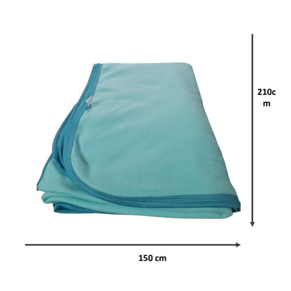 Oferta Frazada Polar y Cobre color Turquesa.