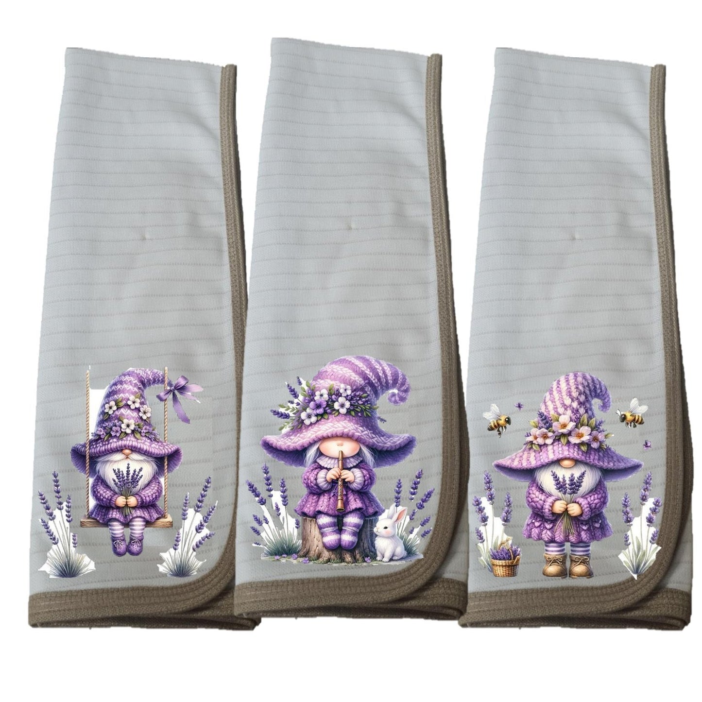 NUEVO Pack 3 Paños de loza con Cobre modelo NIÑA LAVANDA