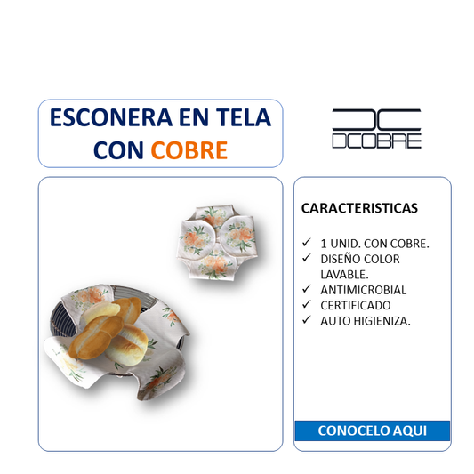 Esconera para el pan con COBRE activo - DCobre