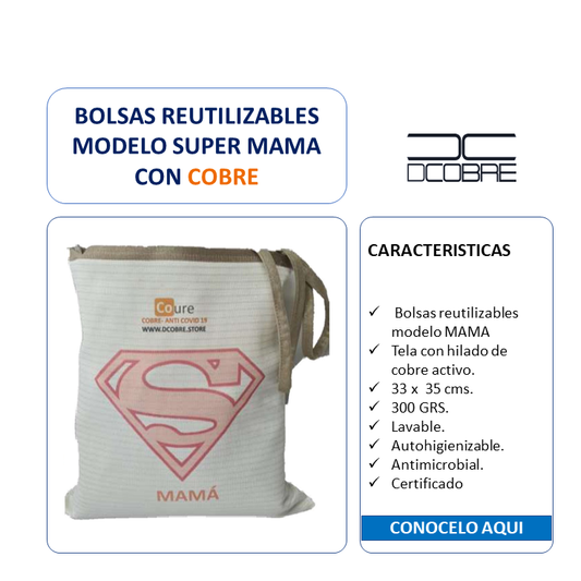 Bolsa Reutilizable con COBRE, modelo Super MAMA