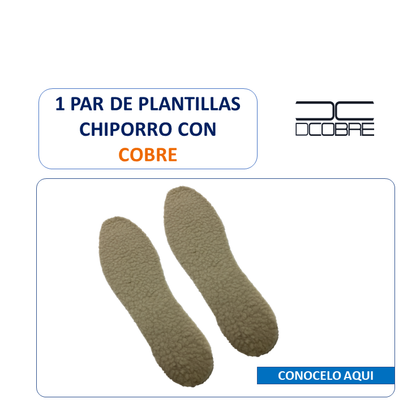 1 Par plantilla chiporro calientita  con cobre activo, LIQUIDACIÓN.