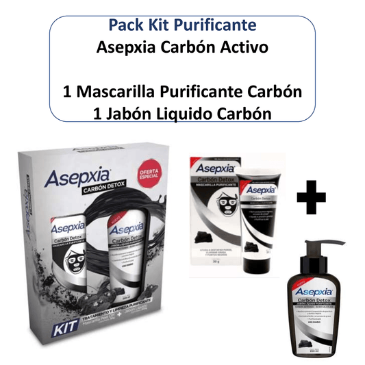 PACK- Kit Purificador Asepxia Carbón Activo