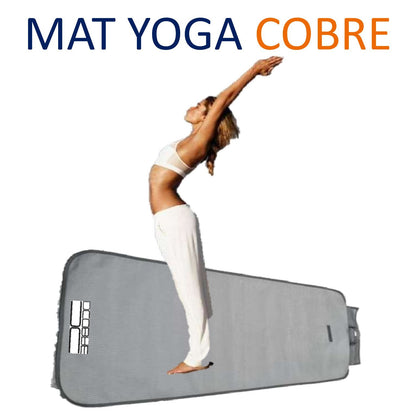 Tipo Yoga Mat tela con cobre, Color negro.