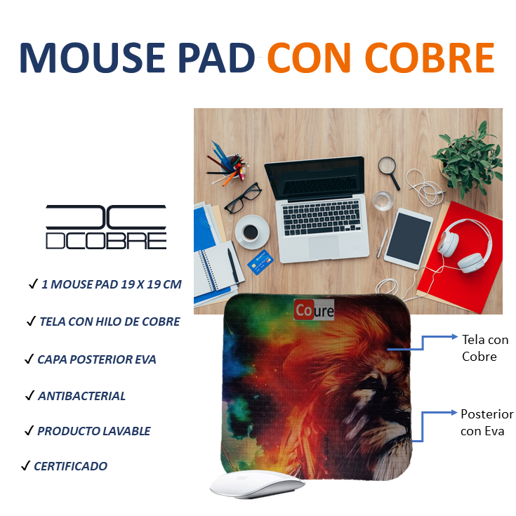 Mouse Pad con COBRE activo. LEÓN - DCobre