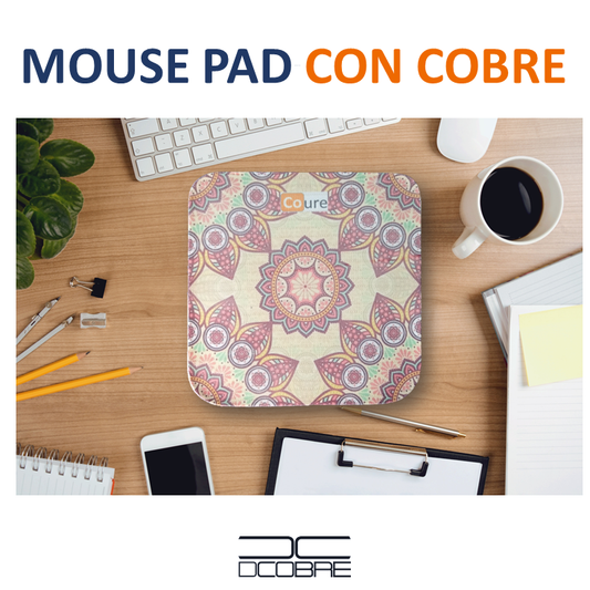 Mouse Pad con COBRE activo. MANDALA PASTELES