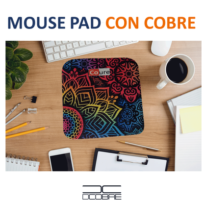 Mouse Pad con COBRE activo. Diseño MANDALA - DCobre