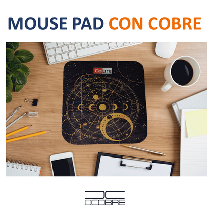 Mouse Pad con COBRE activo. Diseño PLANETA - DCobre