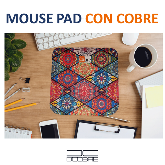 Mouse Pad con COBRE activo. Diseño MIX MANDALA - DCobre