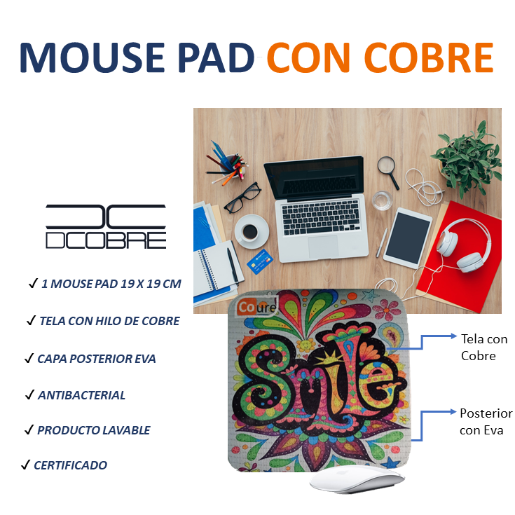 Mouse Pad con COBRE activo. SMILE