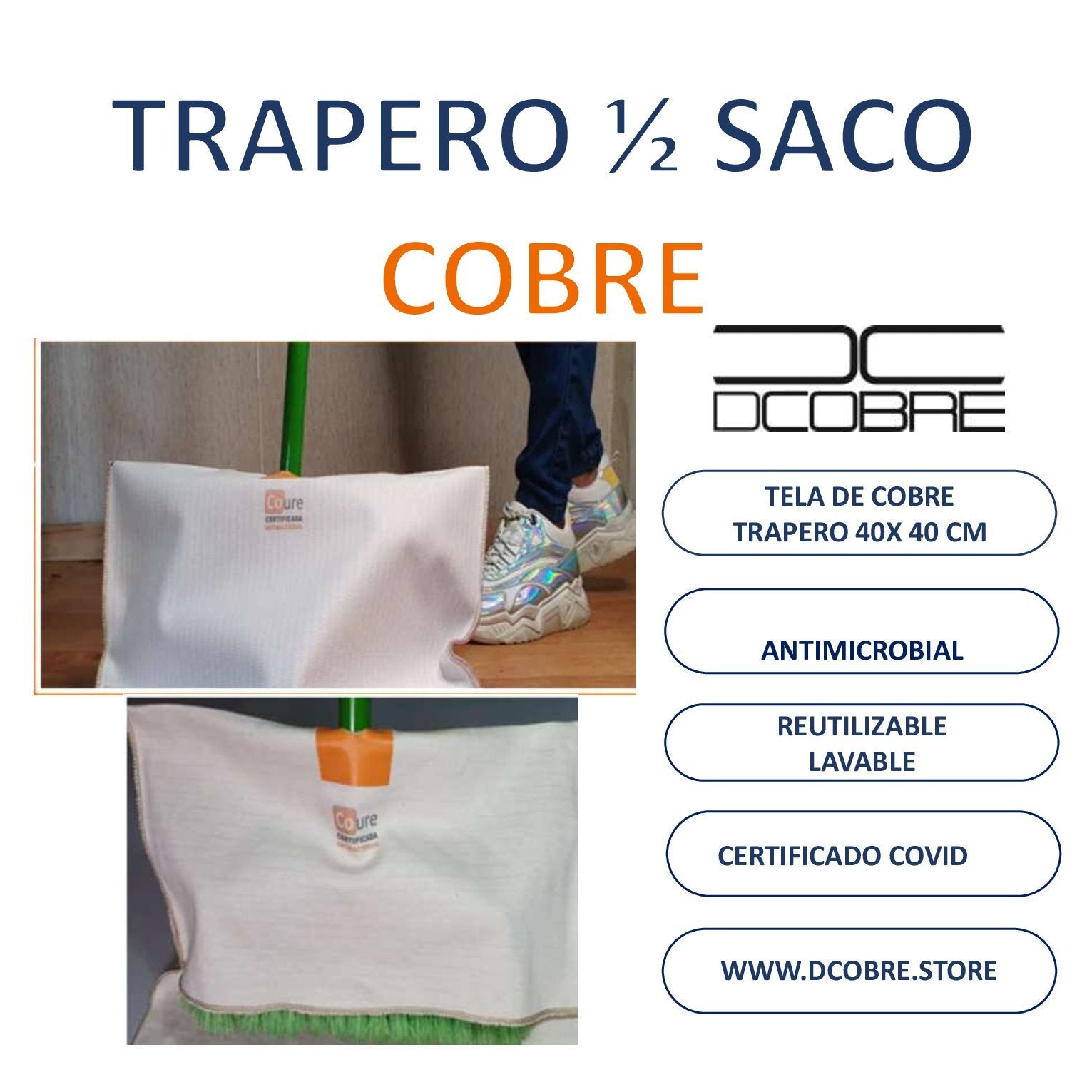 Trapero Normal Trapero 1/2 saco con COBRE activo – DCobre