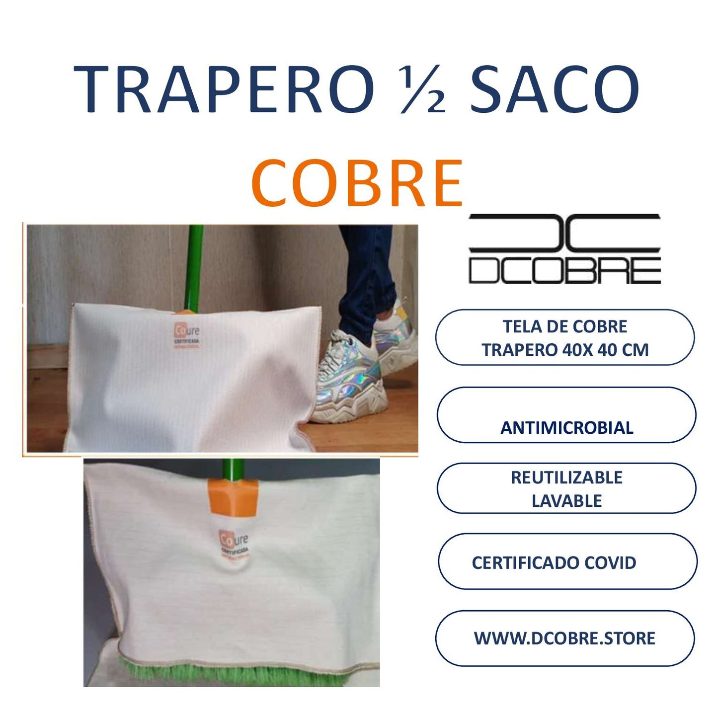 Trapero 1/2 saco con COBRE activo - DCobre