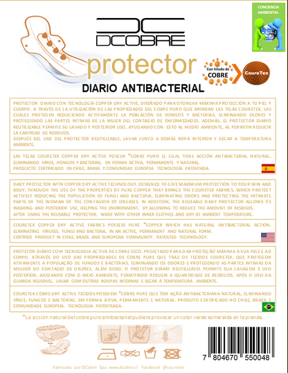 Protector Diario Reutilizable , 1 unidad - DCobre