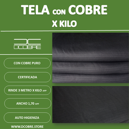 Tela con COBRE por kilo Gris Grafito - DCobre